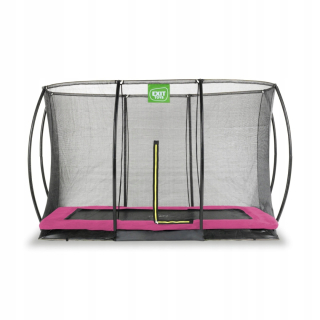 Silueta nadzemná trampolína 214x305cm so sieťkou ružová Exit